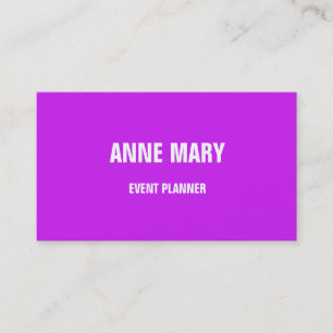 Carte De Visite Planificateur d'événements Hot Pink Purple White
