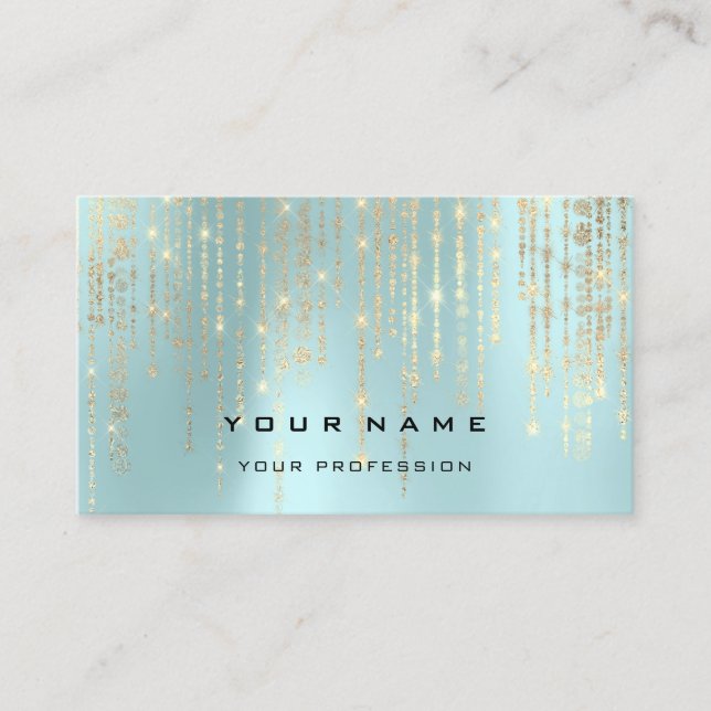 Carte De Visite Planificateur d'événements Pearly Diamond Water Aq (Devant)