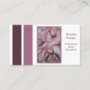 Carte De Visite Planificateur d'événements Pink Orchid