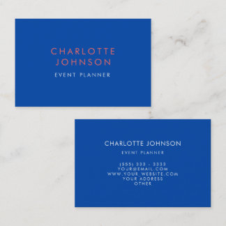 Carte De Visite Planificateur d'événements professionnel Cobalt Bl