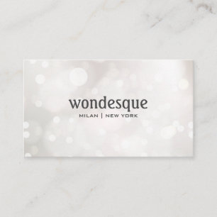 Carte De Visite Planificateur d'événements Silver White Bokeh Pa