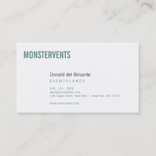Carte De Visite Planificateur d'événements simple