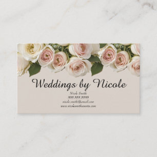 Carte De Visite Planificateur d'événements Wedding planners Ivory 