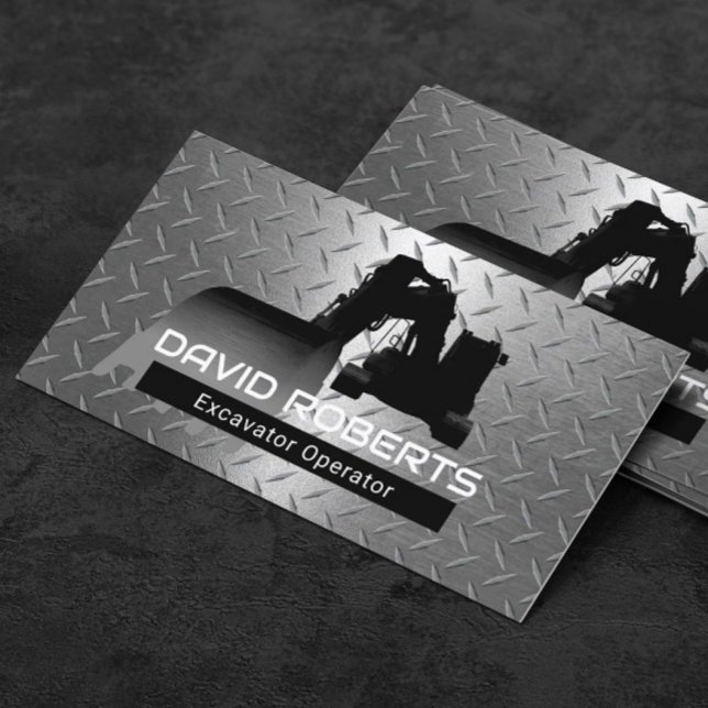 Carte De Visite Plante d'excavateur de construction Opérateur Méta (Créateur téléchargé)