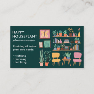 Carte De Visite Plante Sitter Houseplant Plante Watering Maison