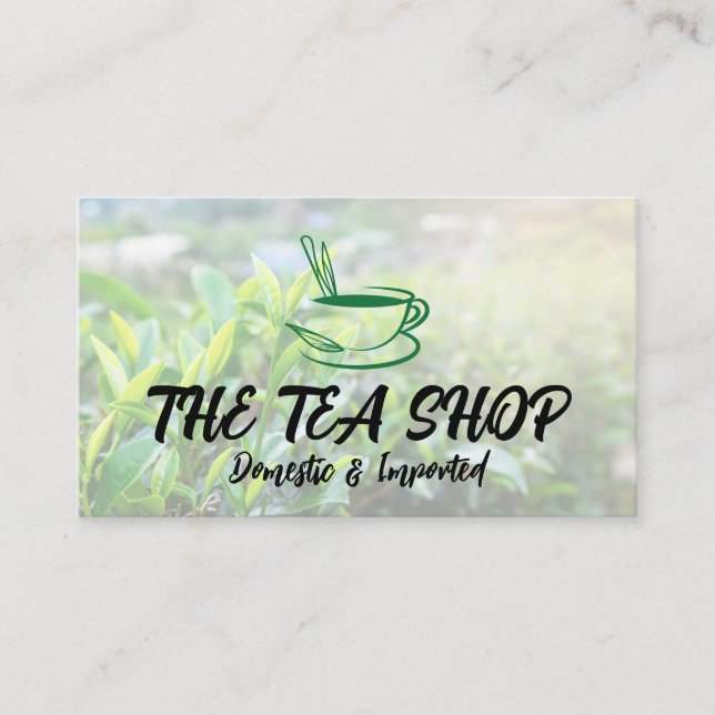 Carte De Visite Plantes de thé | Tasse de thé (Devant)
