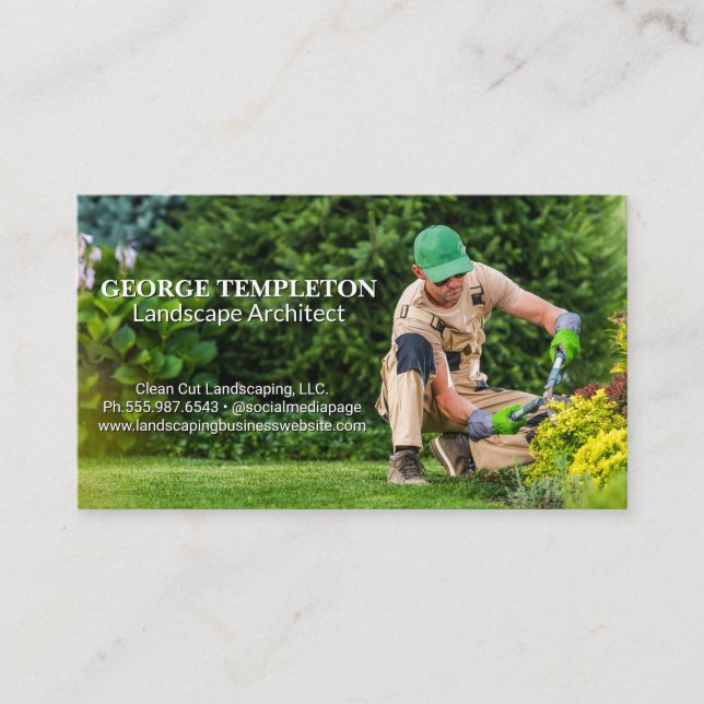 Carte De Visite Plantes professionnels de l'aménagement paysager (Devant)