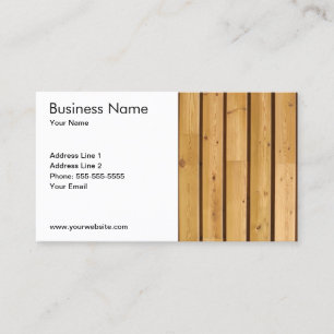 Carte De Visite Plaque classique simple en bois