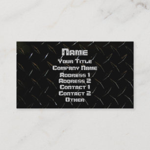 Carte De Visite Plaque de diamant noire et vissée