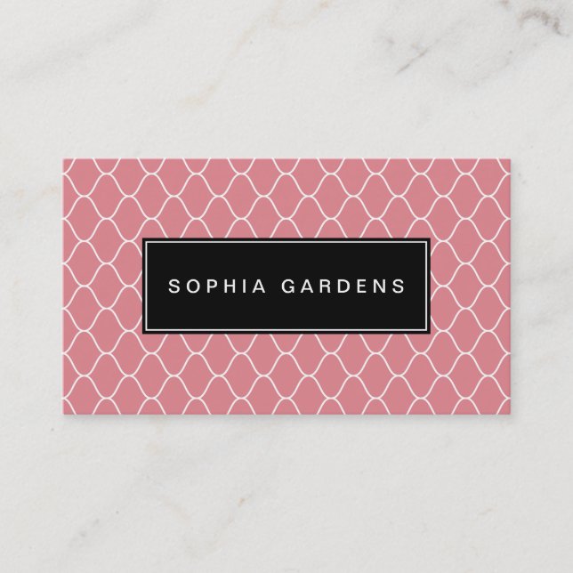 Carte De Visite Plaque de nom v2 - Motif Amime - rose e3868f (Devant)