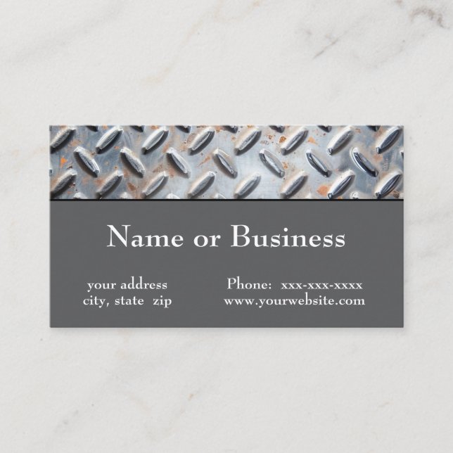 Carte De Visite Plaque en acier rouillé (Devant)