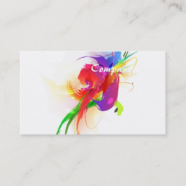 Carte De Visite Plaques de peinture Abstraites Rainbow Lorikeet (Devant)