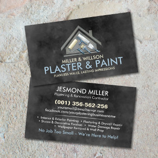 Carte De Visite Plastering and Painting Services Watercolor art