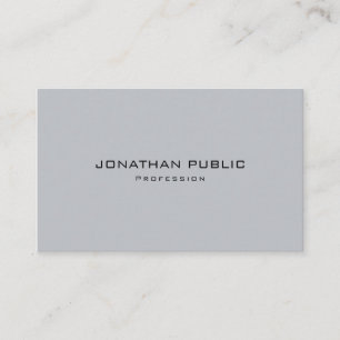 Carte De Visite Plat créatif gris élégant minimaliste moderne
