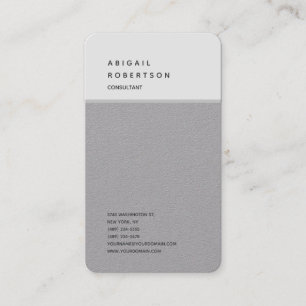 Carte De Visite Plat minimaliste vertical gris moderne