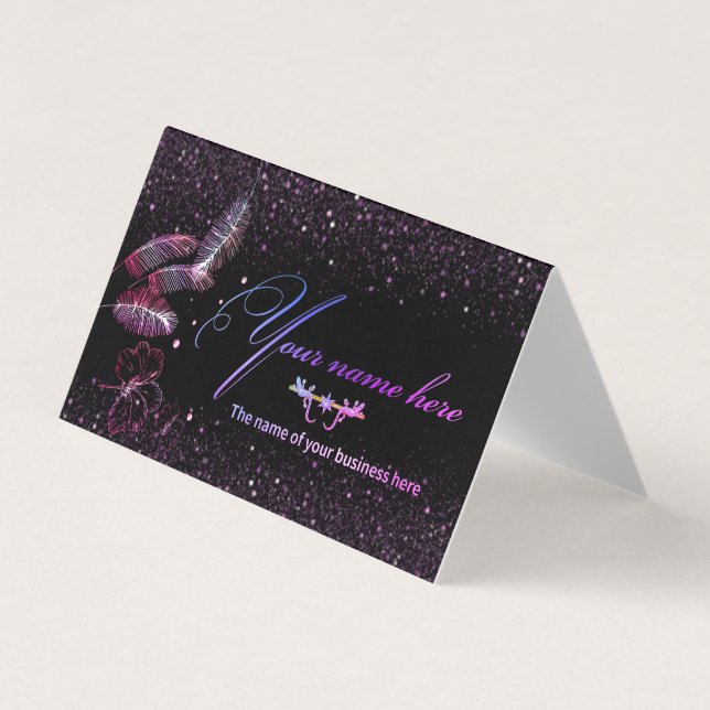 Carte De Visite plegada personalizada, con datos personales (Devant)