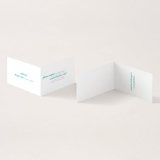carte de visite plié