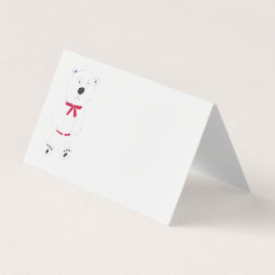 Carte de visite plié à l'ours de Barry