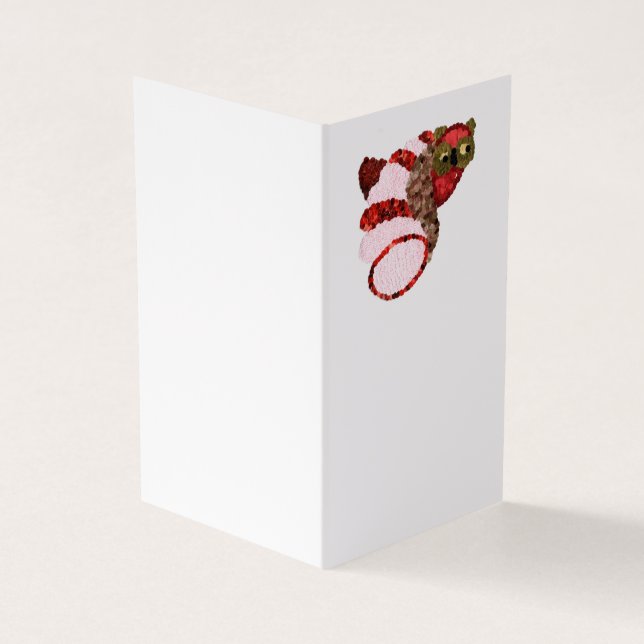 Carte de visite plié du livre de hibou (Extérieur)