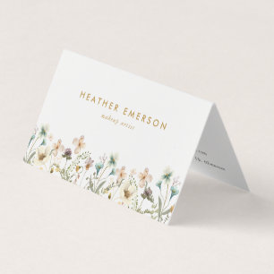 Carte de visite plié floral
