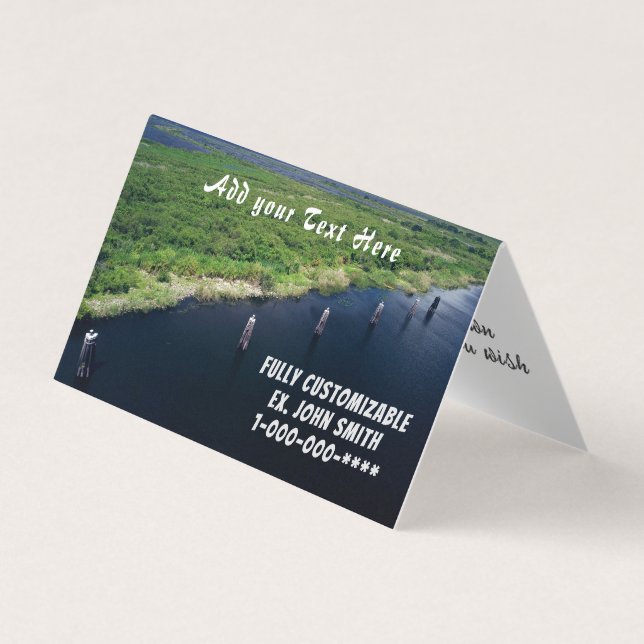 Carte de visite plié horizontal personnalisé (Devant)