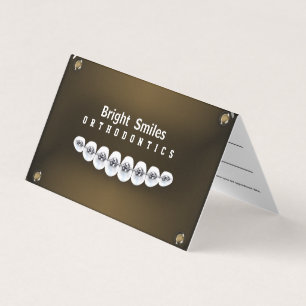 Carte de visite plié pour dentiste avec carte de 