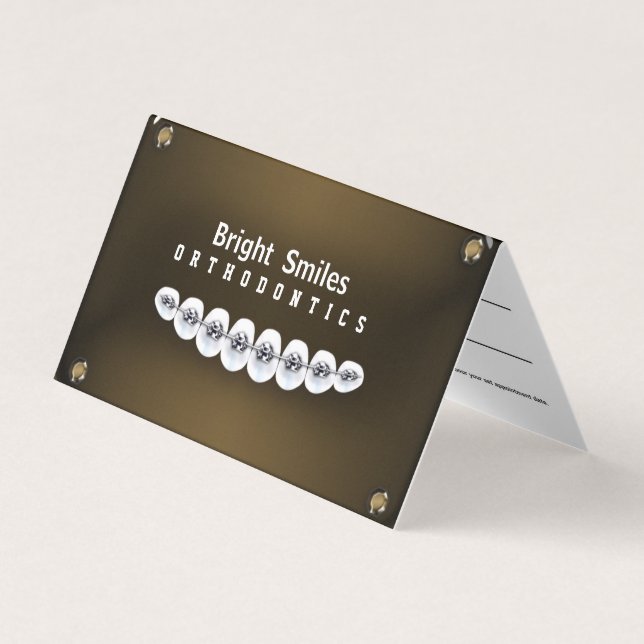 Carte de visite plié pour dentiste avec carte de r (Devant)
