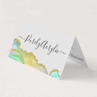 Carte de visite plié sur le vieillissement