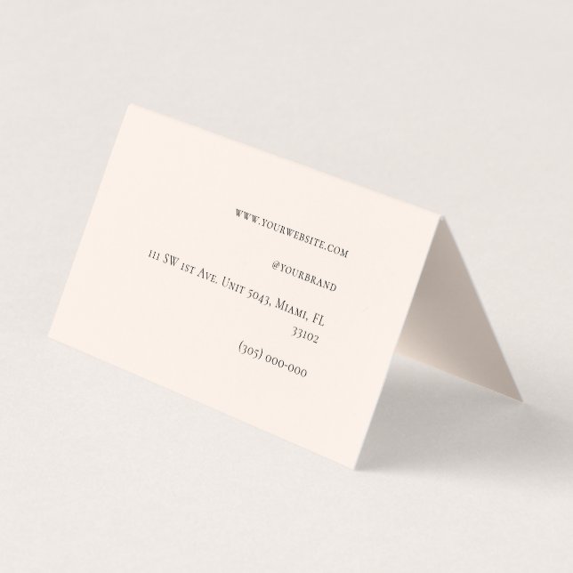 Carte de visite pliée (Dos)