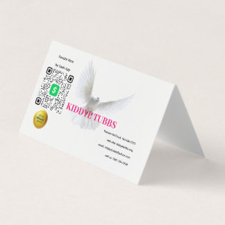 Carte de visite pliée