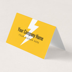 Carte de visite pliée avec logo éclair