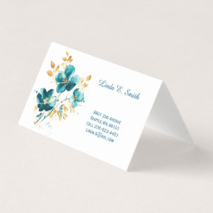 Carte de visite pliée florale