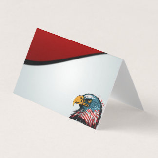 Carte de visite pliée horizontale en tente