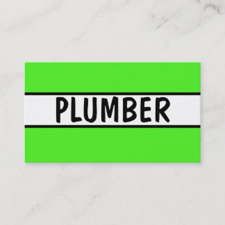 Carte De Visite Plomber néon vert