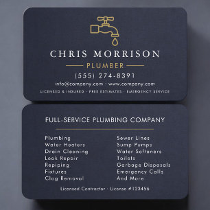 Carte De Visite Plombier Professionnel