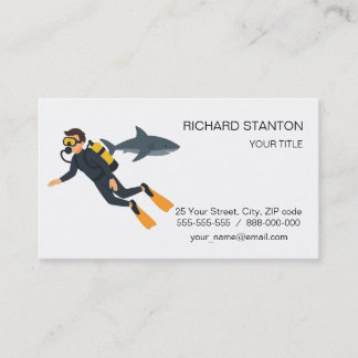 Carte De Visite Plongée en scaphandre