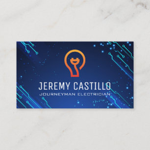 Carte De Visite Plug   Ampoules   Technologie électrique moderne