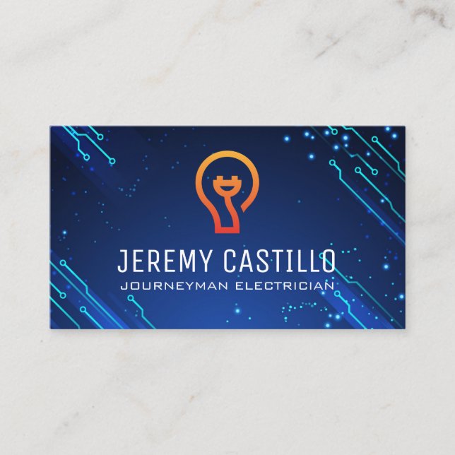 Carte De Visite Plug | Ampoules | Technologie électrique moderne (Devant)