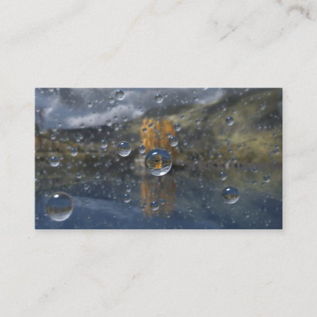 Carte De Visite Pluie dans le verre Signet (Devant)