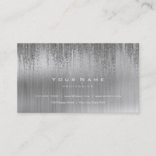 Carte De Visite Pluie métallique de Cyber de l'argent VIP Matrix