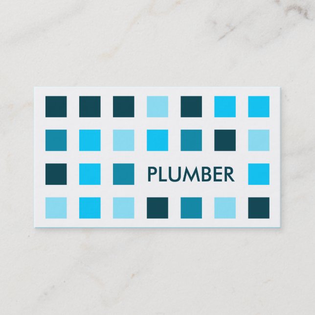 Carte De Visite PLUMBER (carrés mod) (Devant)