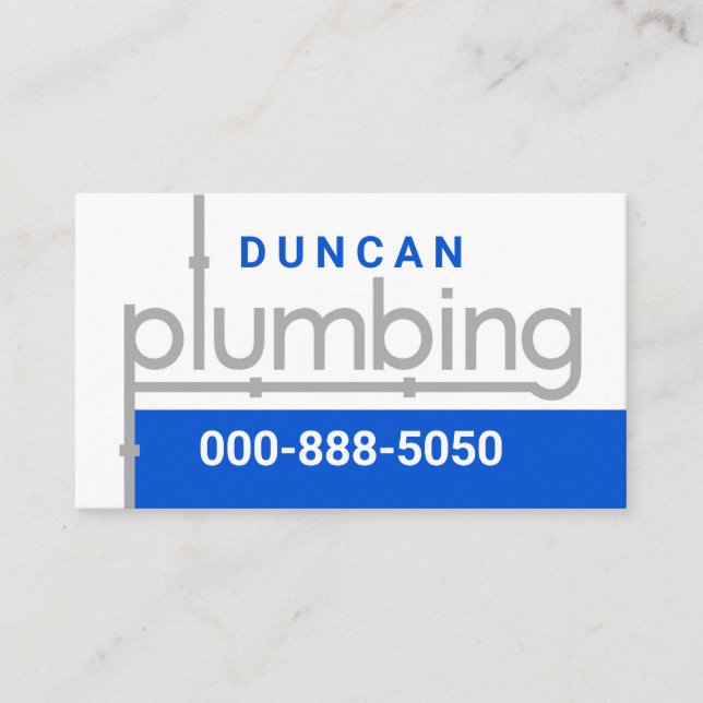 Carte De Visite Plumbing Pipeline Leaking Water (Devant)