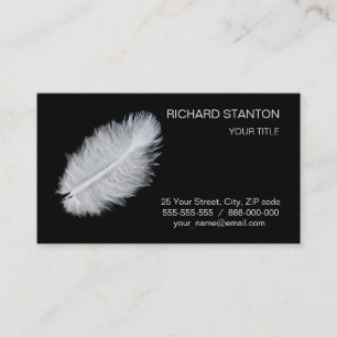 Carte De Visite Plume blanche