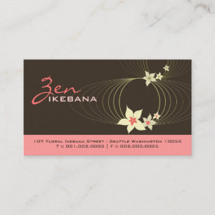 Carte De Visite Plumeria rose Frangipani Fleur chic Ikebana Zen