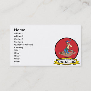 CARTE DE VISITE PLUS GRAND PEINTRE DU MONDE HOMME CARTOON