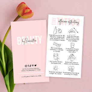 Carte De Visite PMU Artiste tatouage après les instructions de soi