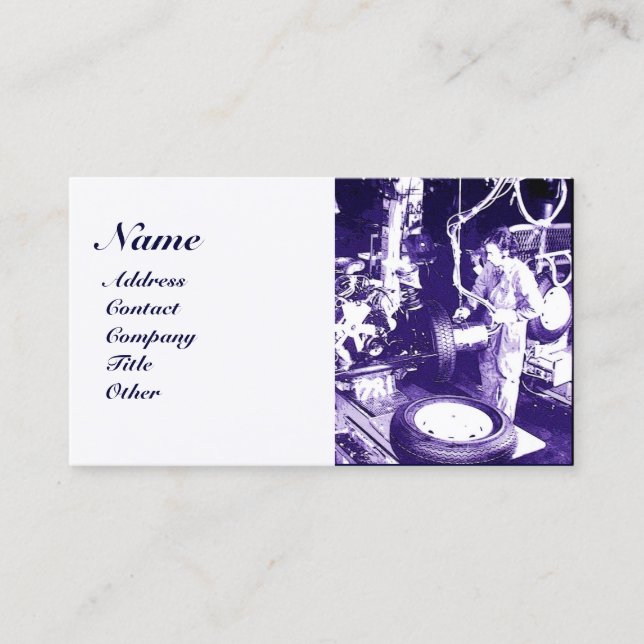 Carte De Visite PNEUS, AUTOMOBILE, Garage de réparation automobile (Devant)