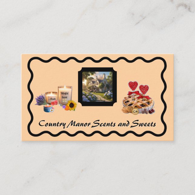 Carte De Visite Poche simple Sherbet Produits artisanaux (Devant)