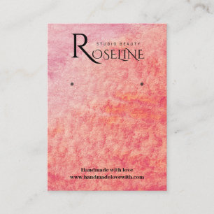 Carte De Visite Pocher rouge orange aquarelle bijoux