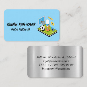 Carte De Visite Podcaster sportif